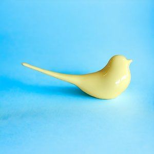 Mid Century Modern Modwing Bird Figurine 3d Resin Eames 60s SMALL YELLOW
